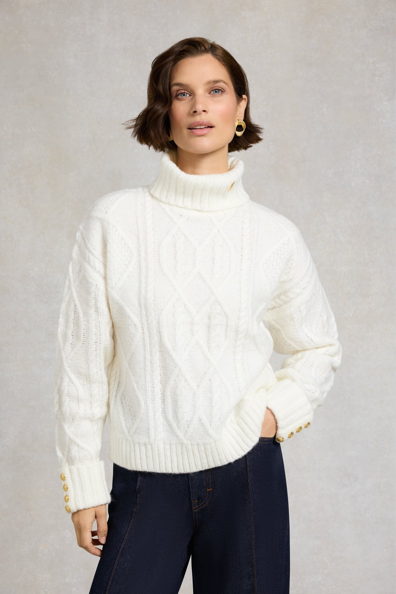 Noveli Roll Neck Knit (Natural)