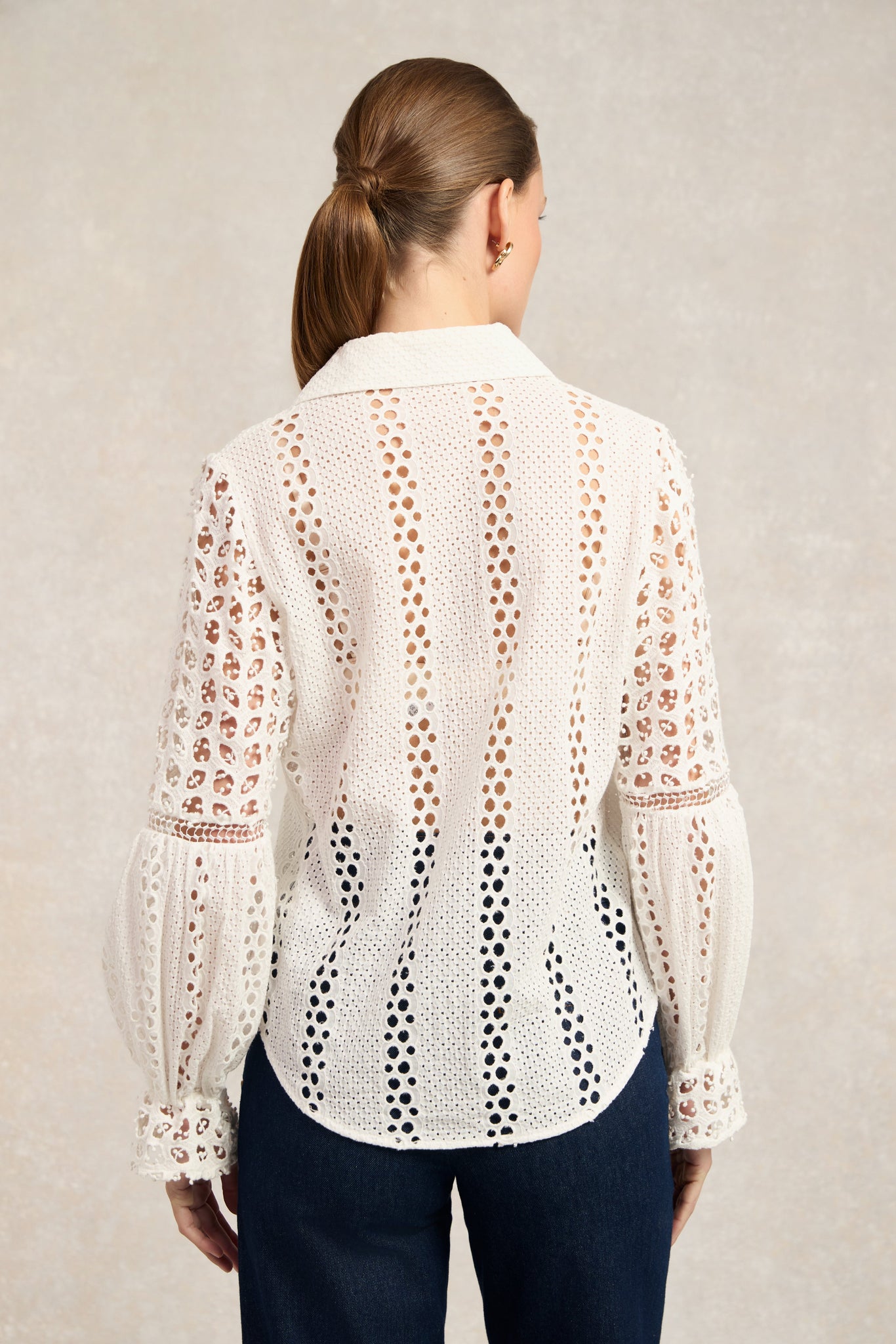 Broderie Lace Shirt (White)