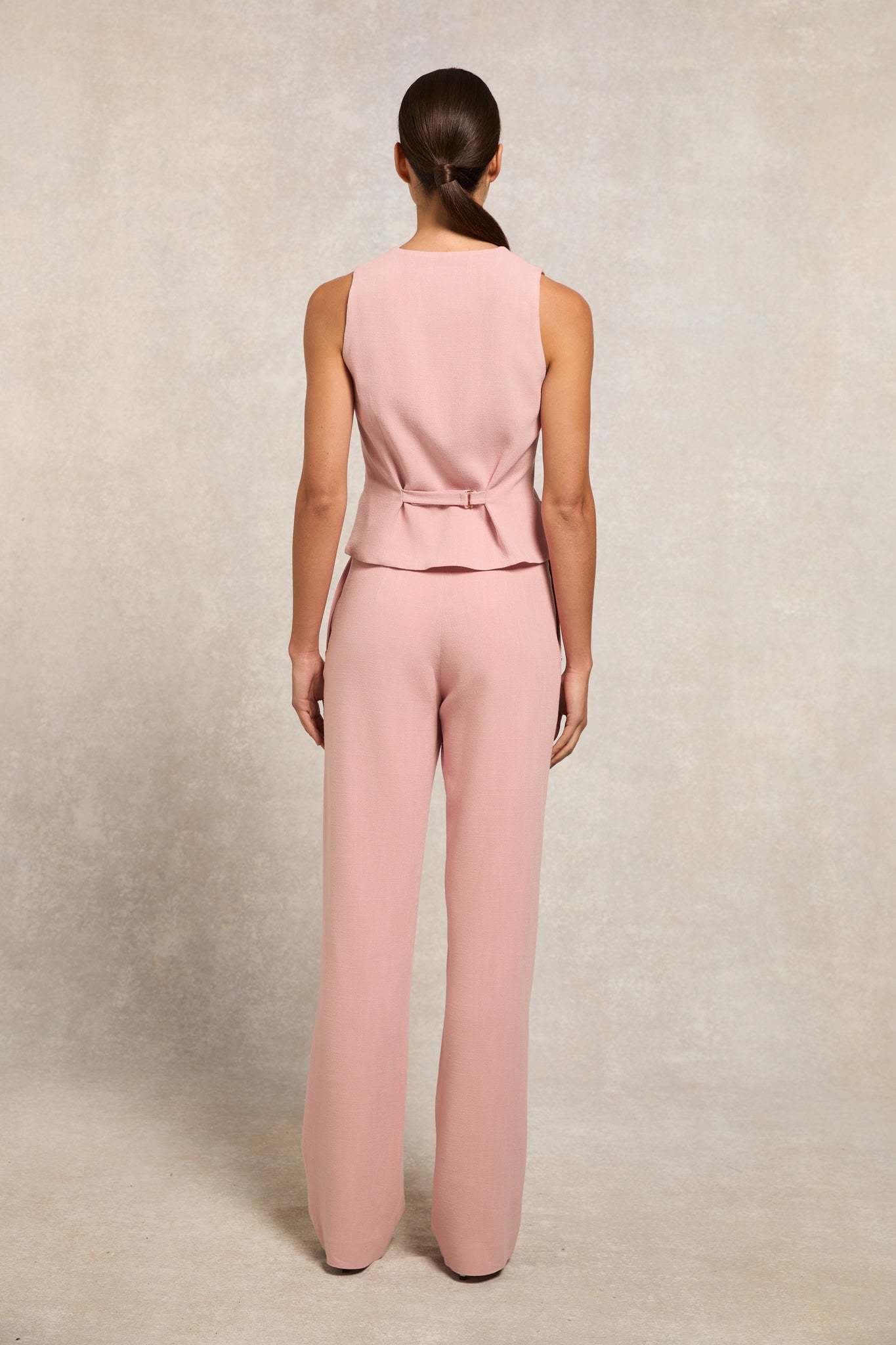 Hampton Waistcoat (Pink Linen)