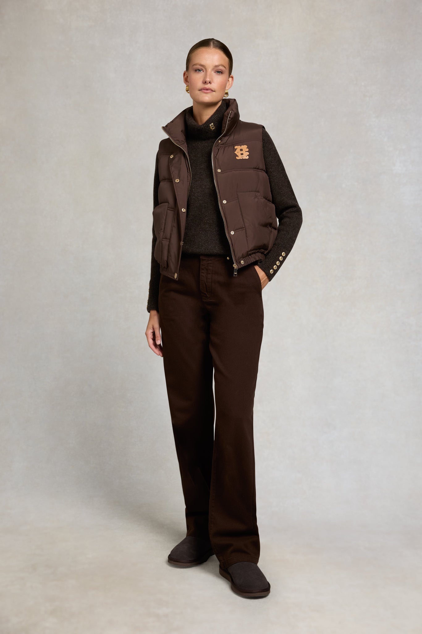 Milton Padded Gilet (Chocolate)