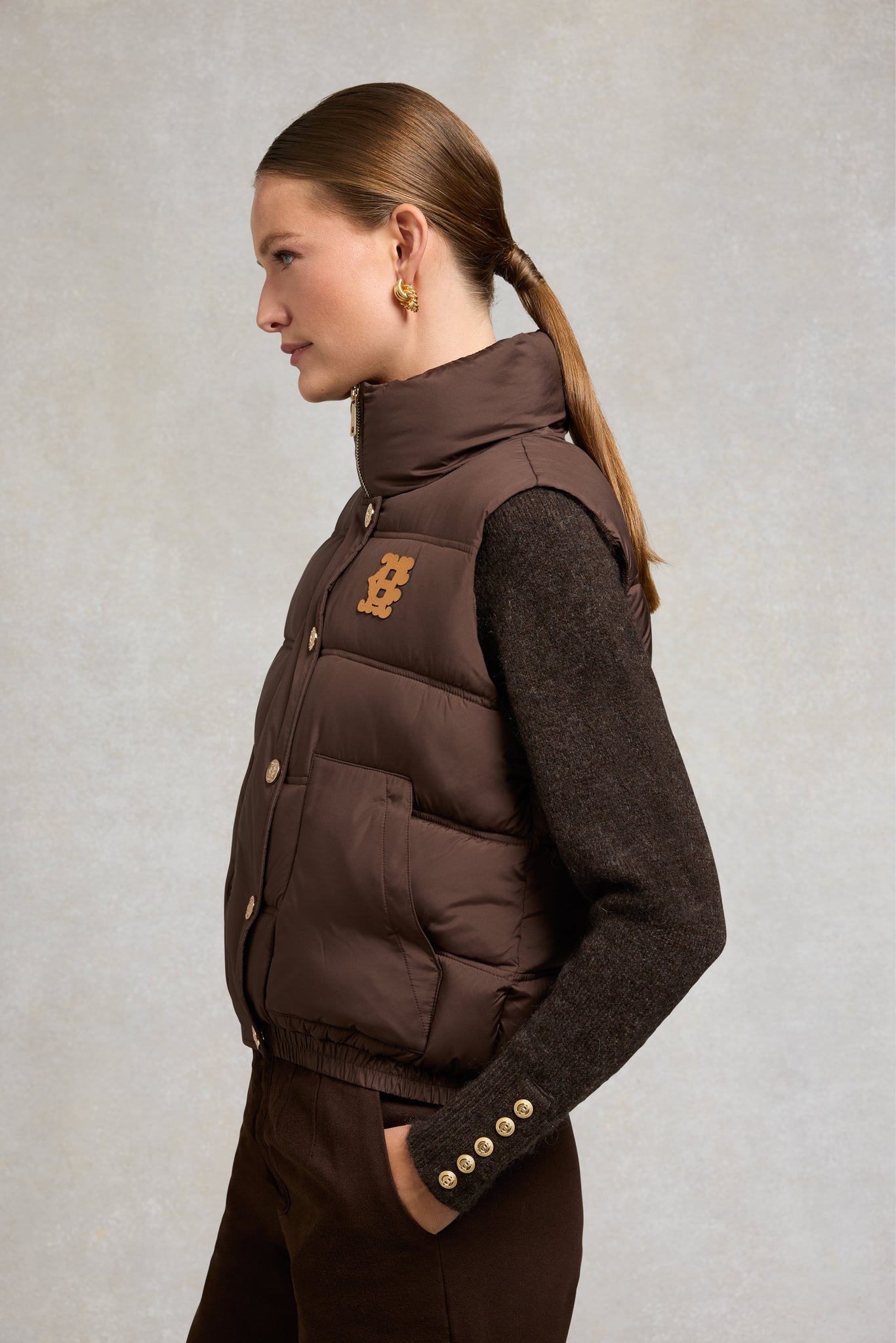 Milton Padded Gilet (Chocolate)
