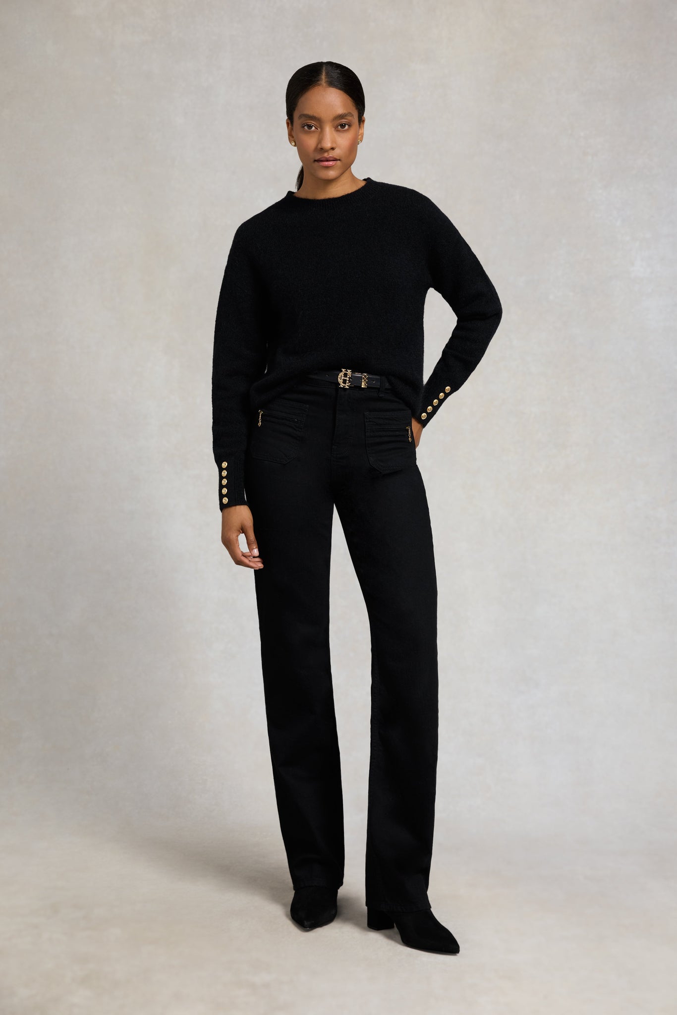 Tori Crew Neck Knit (Black)