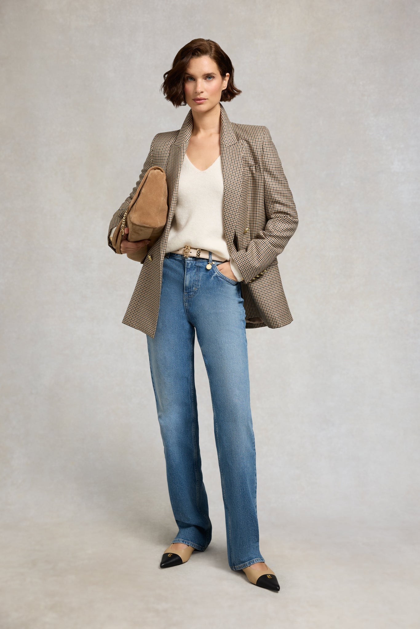 Tori V-Neck Knit (Natural)