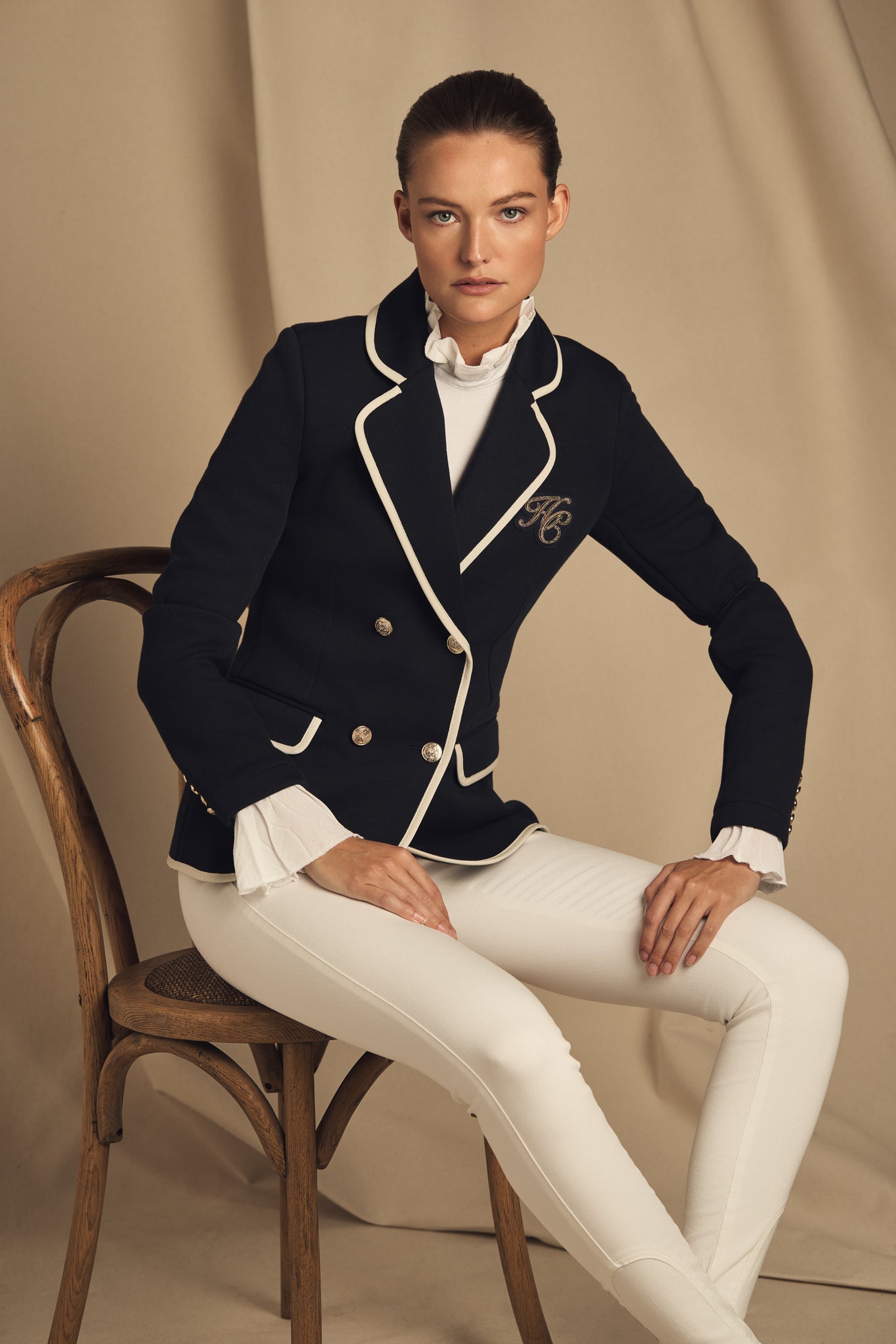 Henley Double Breasted Blazer (Ink Navy)