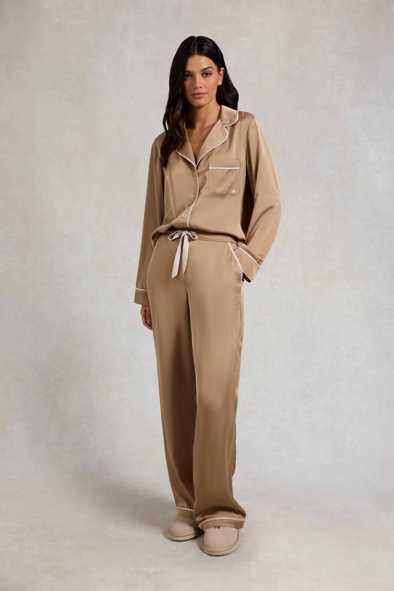 Satin Pyjama Set (Champagne)