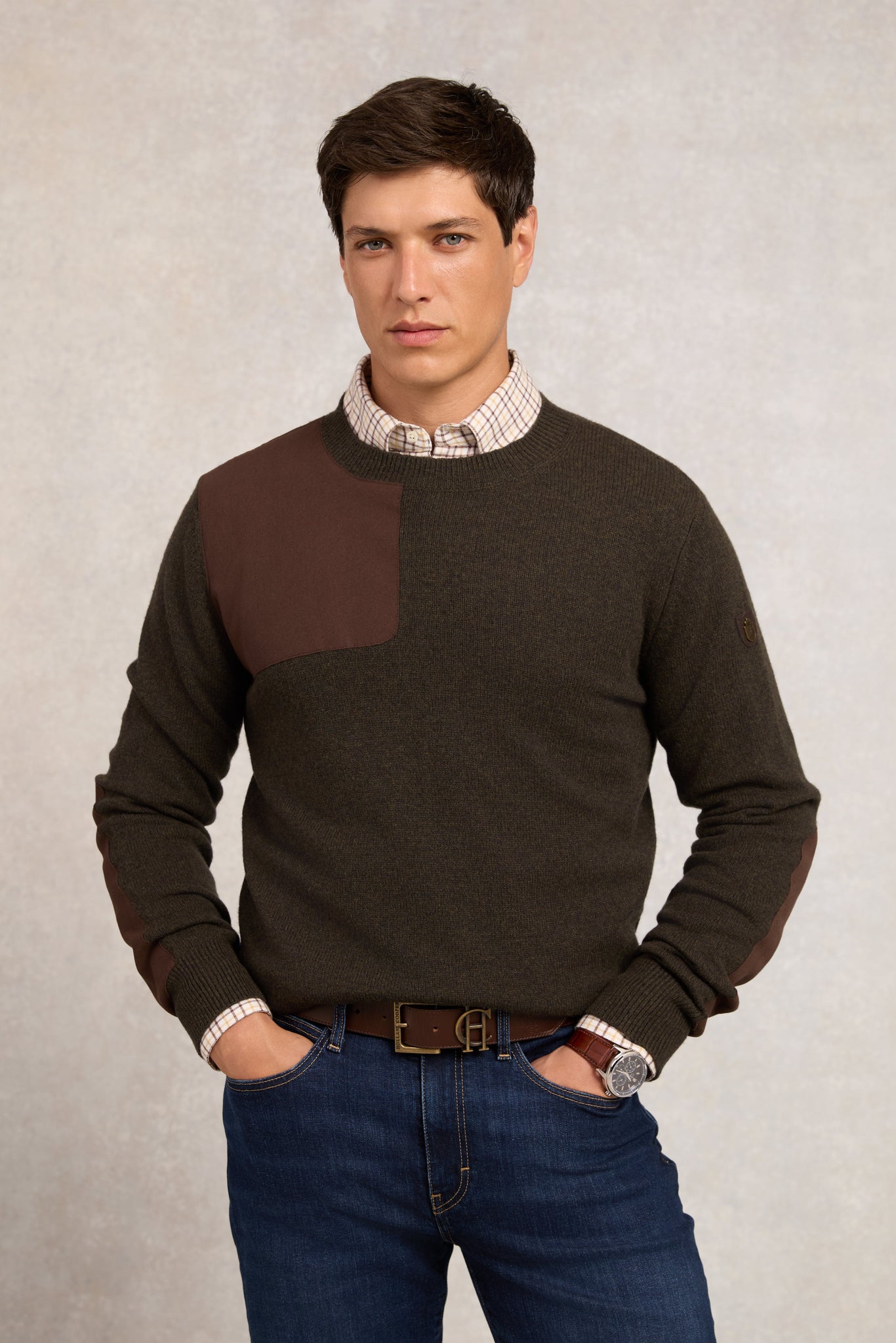 Country Crew Neck Knit (Moss)