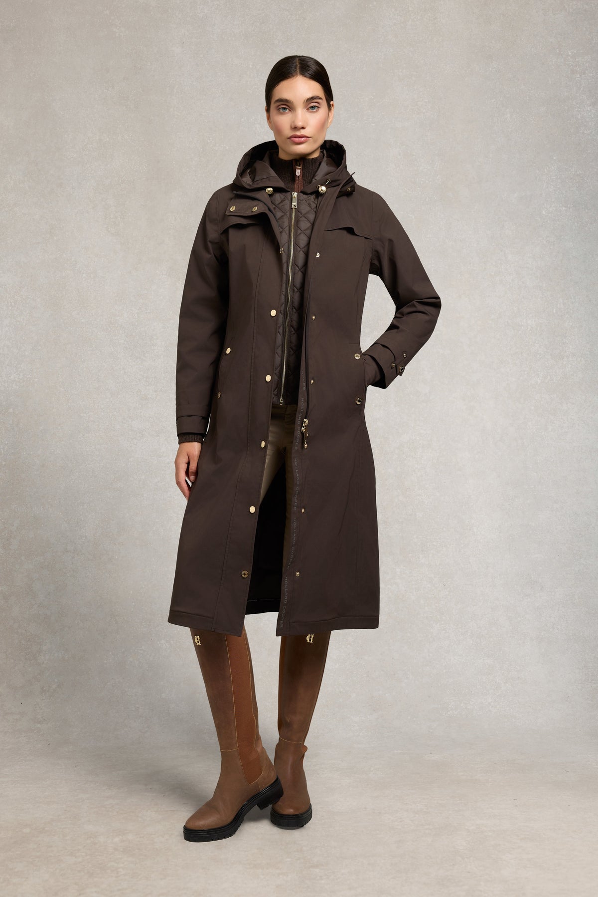 Folgate Rain Coat (Chocolate)