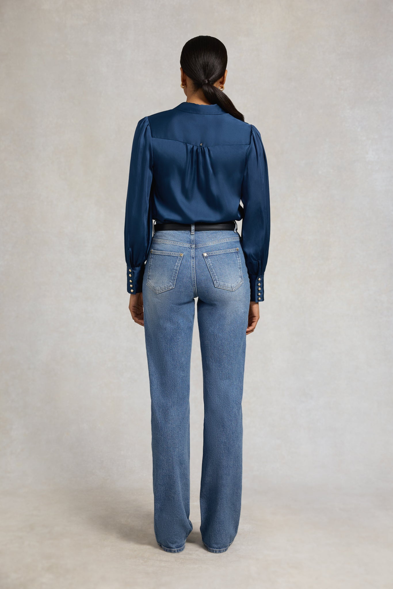 Annie V-Neck Shirt (Petrol)