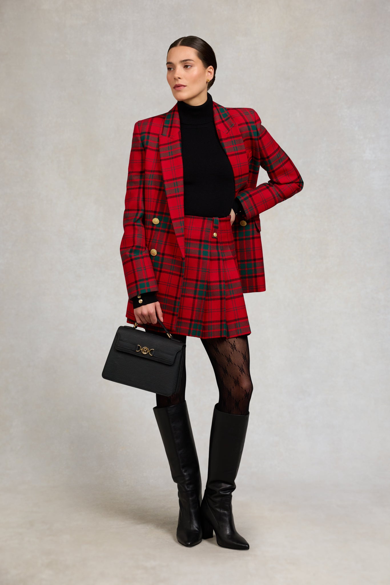 Belgravia Mini Skirt (Red Tartan)