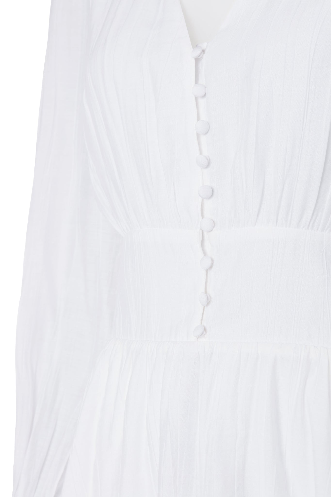 Phoebe V-Neck Mini Dress (White)