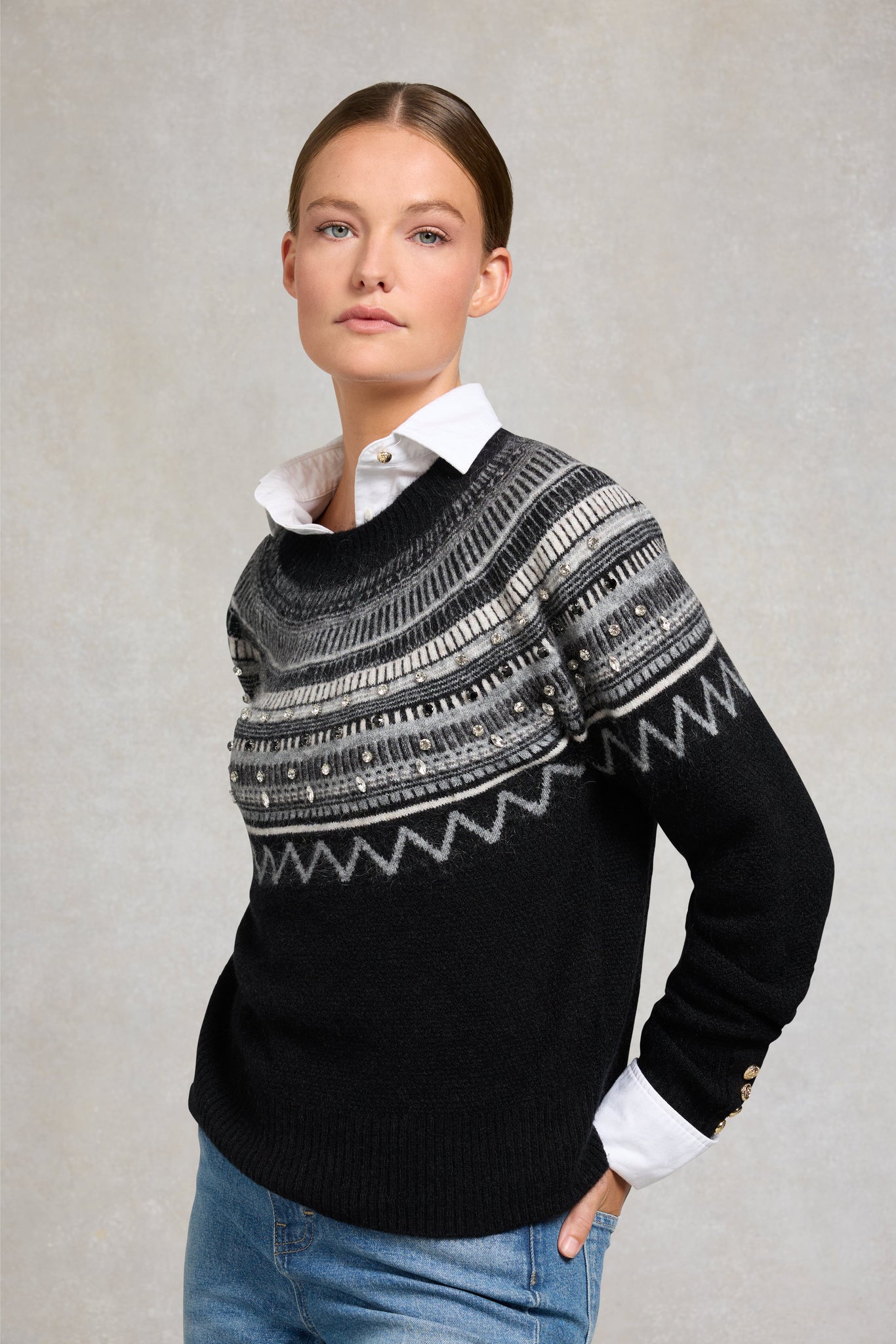 Jasmine Crew Neck Knit (Black)