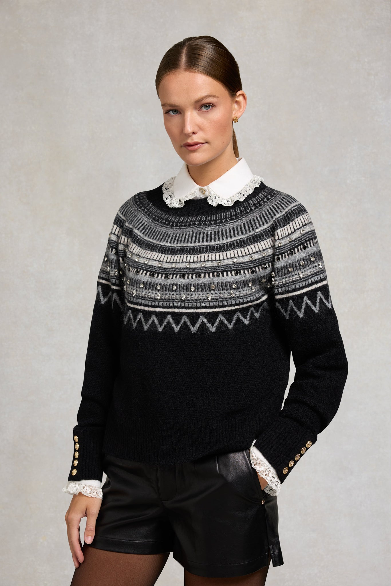 Jasmine Crew Neck Knit (Black)