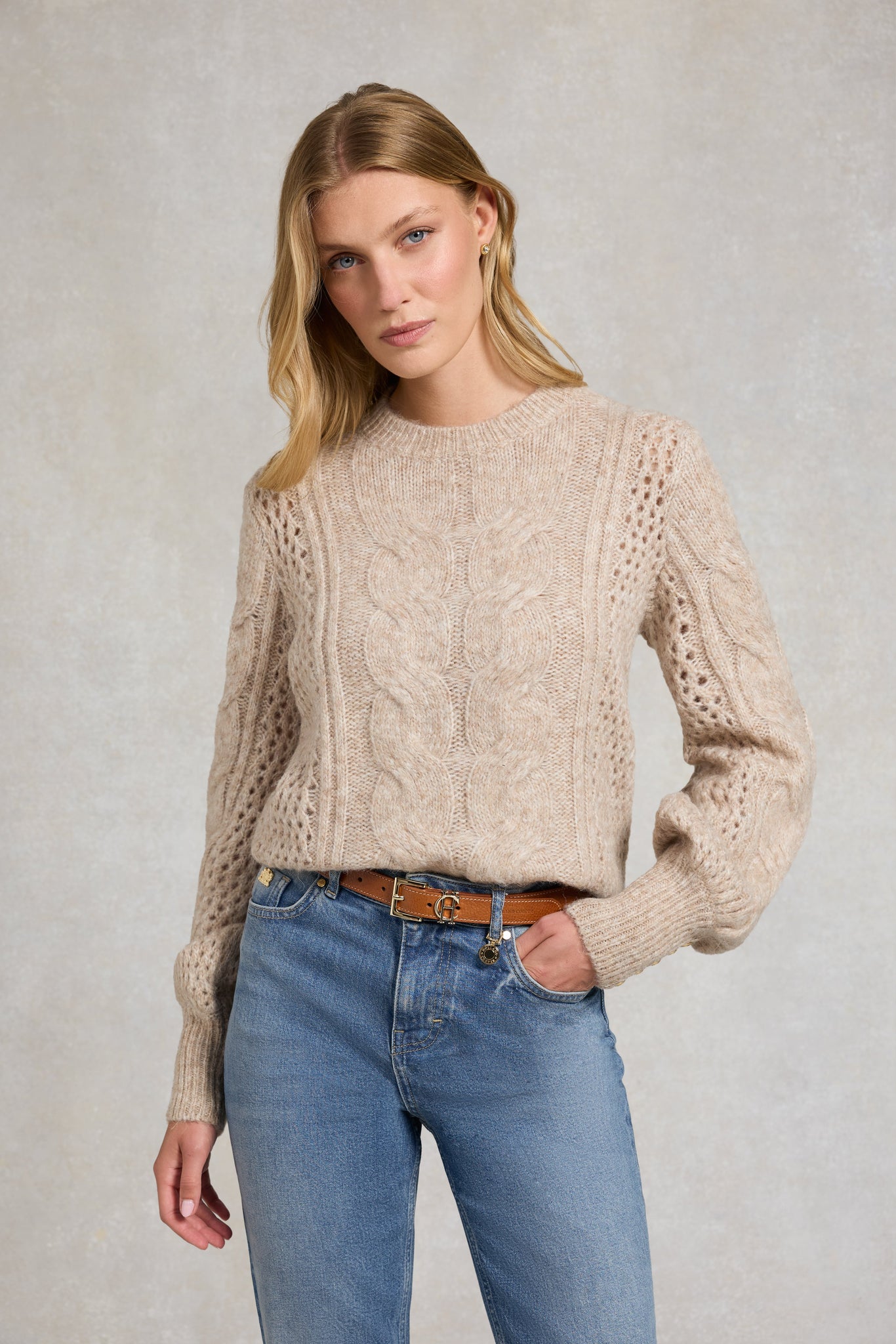 Kelly Crew Neck Knit (Taupe)