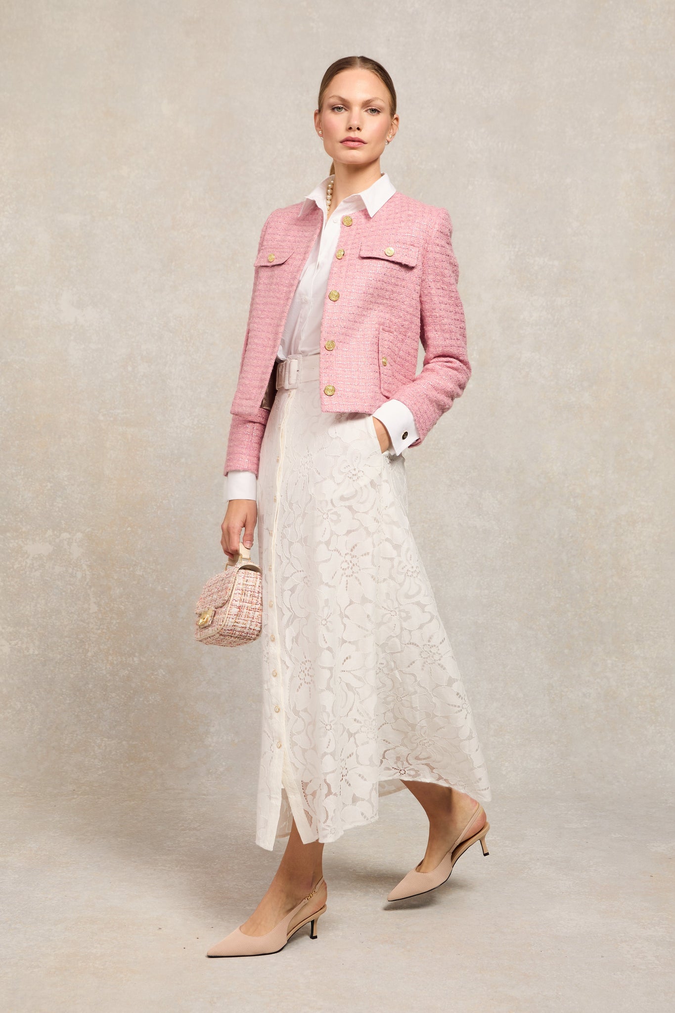 Annabel Lace Skirt (White)