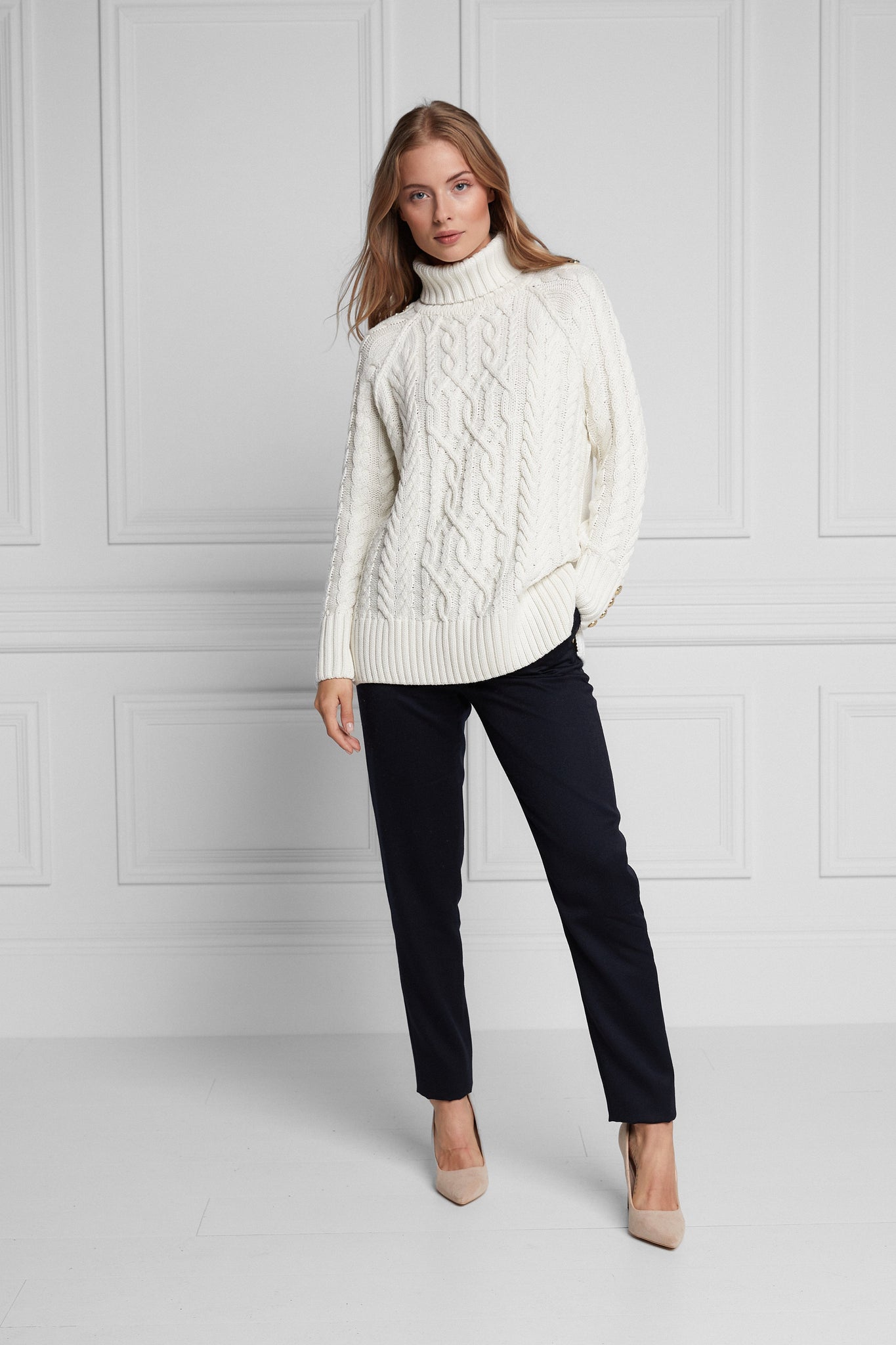 Greenwich Cable Knit (Oyster)