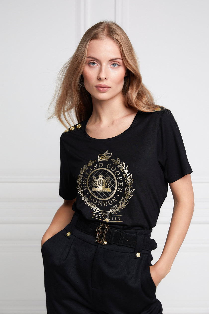 Ornate Crest Tee (Black)