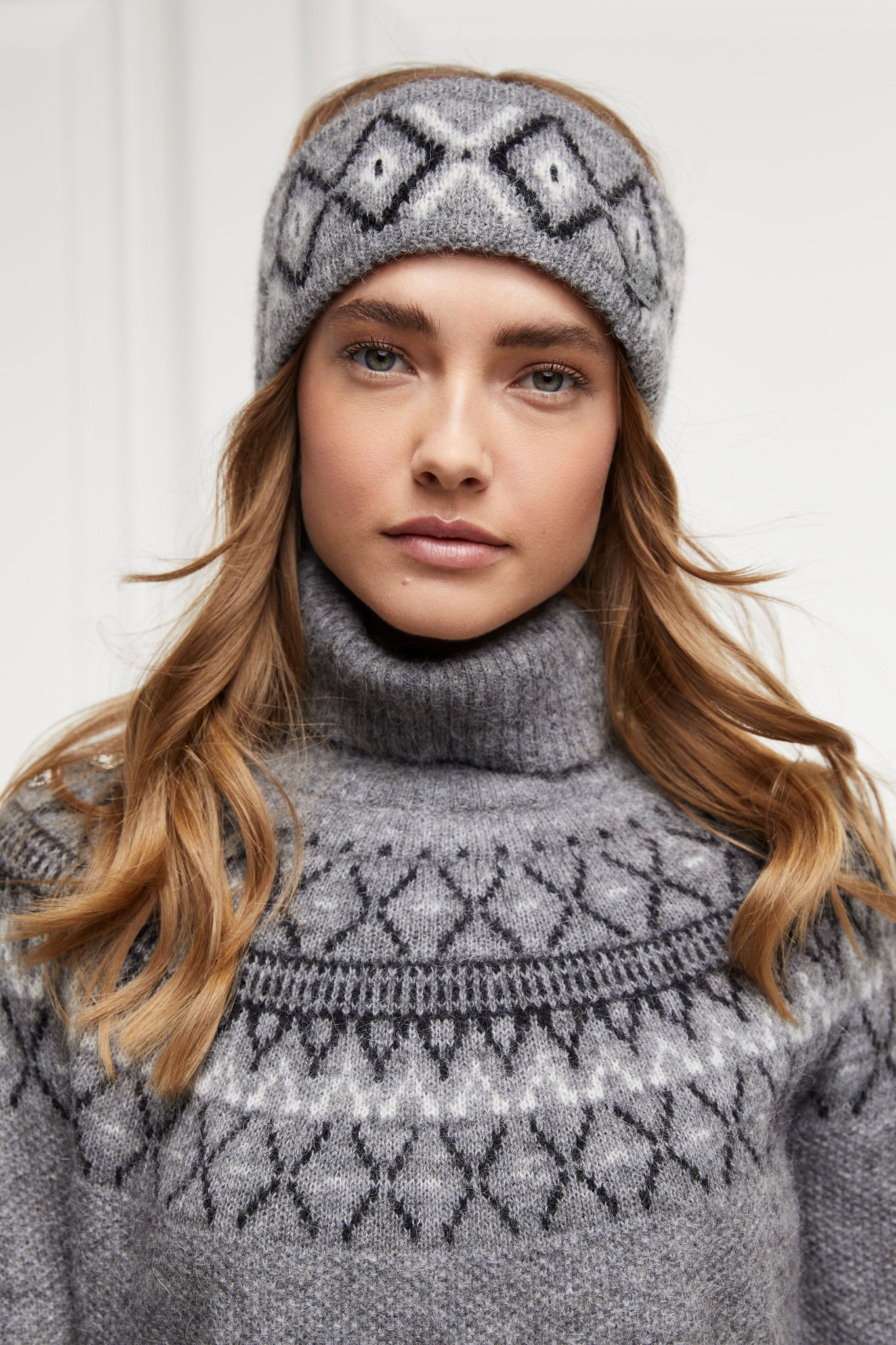 Fairisle Headband (Grey)