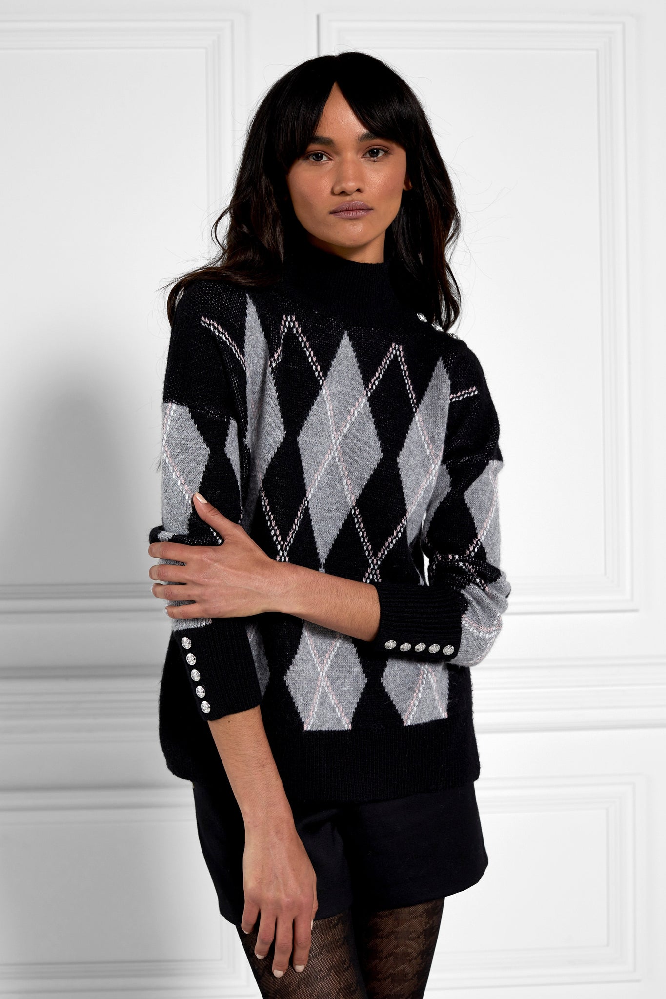 Heritage Argyle Knit Jumper (Mono)