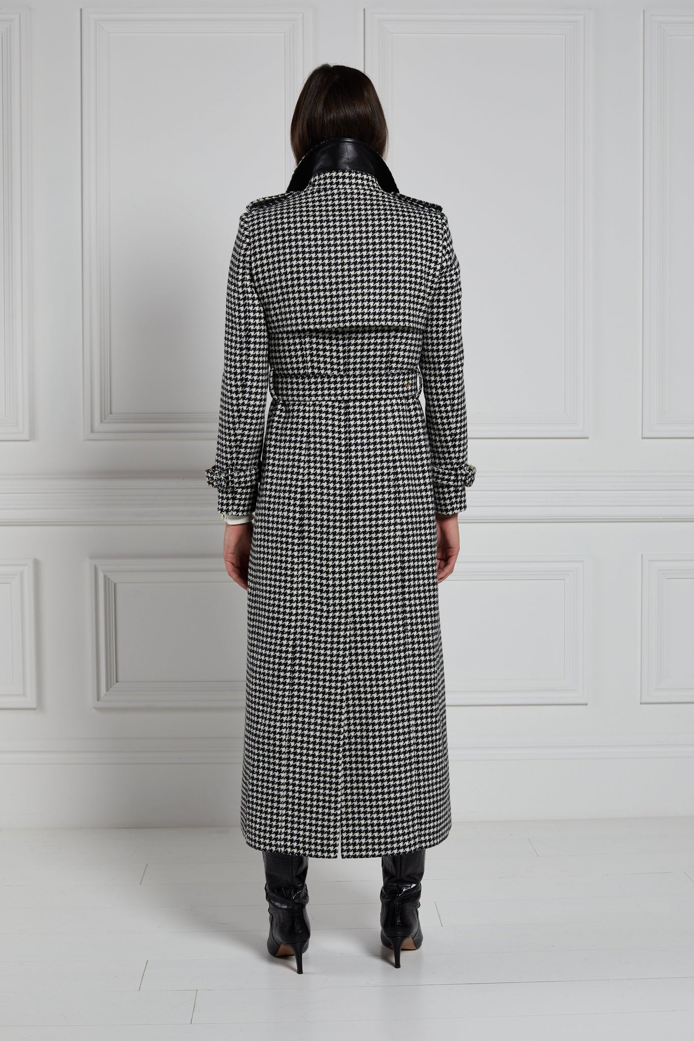 Full Length Marlborough Trench Coat (Houndstooth)