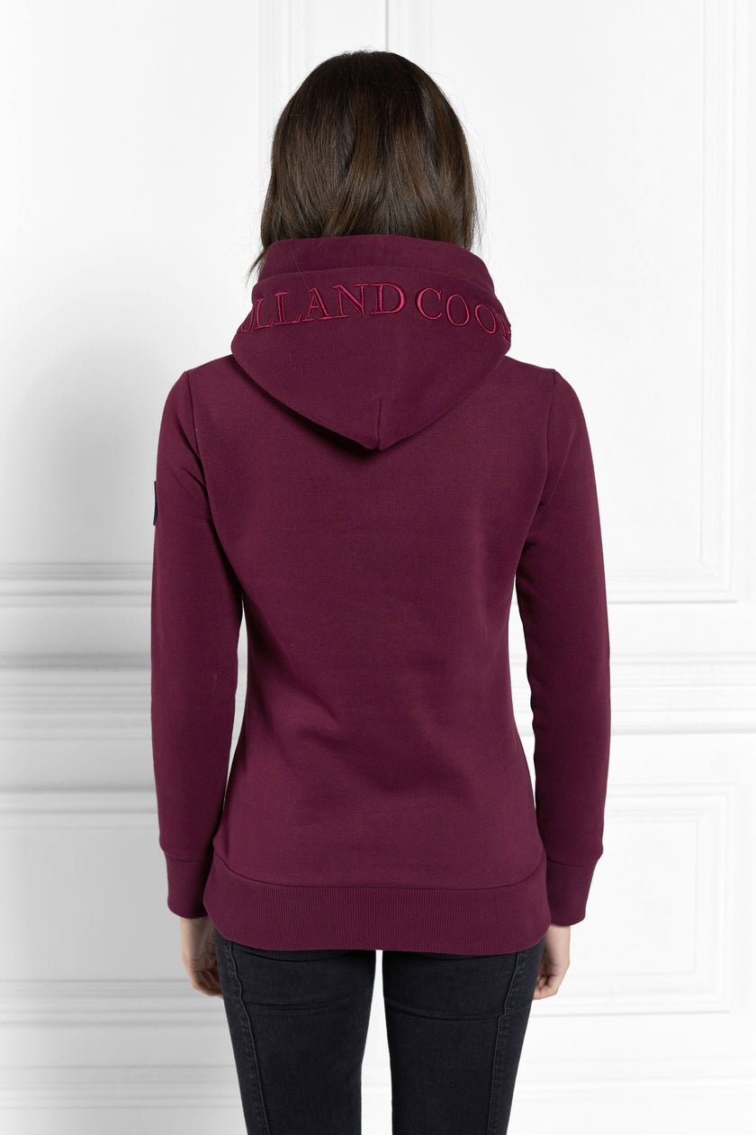 Tri Colour Crest Hoodie (Mulberry)