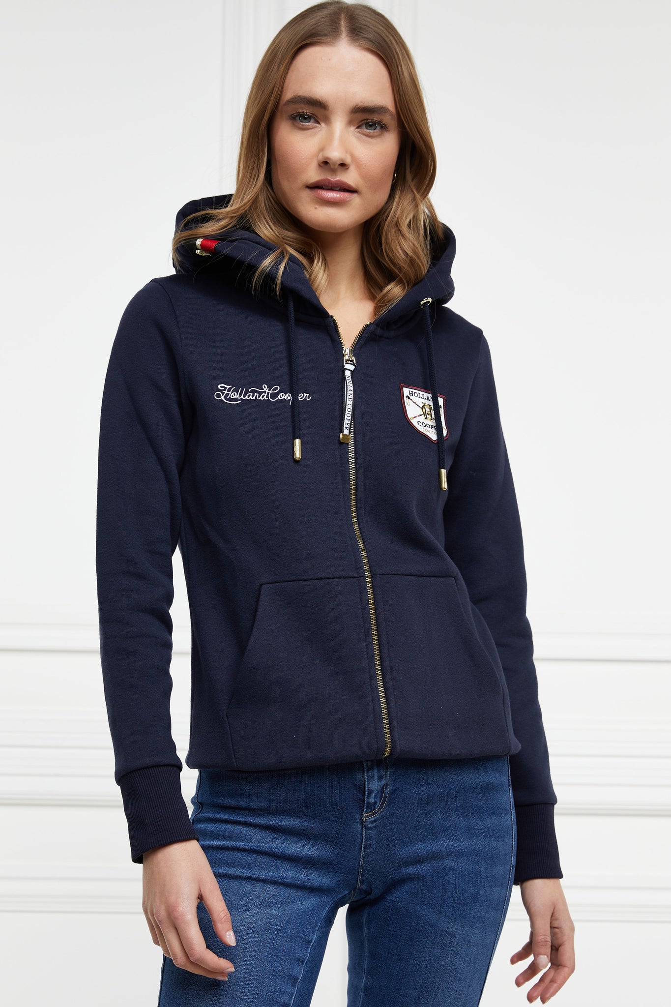 IX Applique Zip Hoodie (Ink Navy)