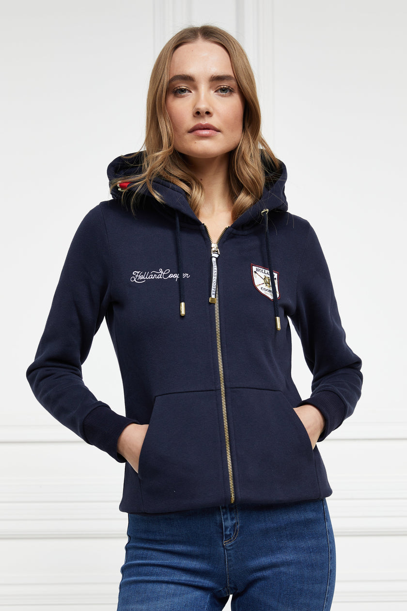 IX Applique Zip Hoodie (Ink Navy)