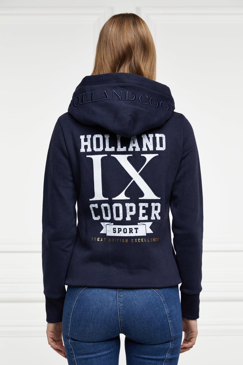 IX Applique Zip Hoodie (Ink Navy)