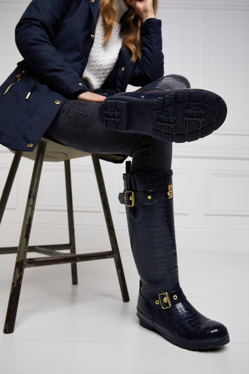 Sherpa Lined Regency Wellington (Navy Croc)