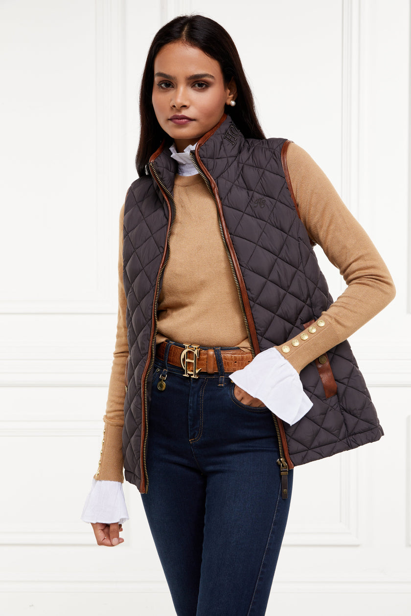 Country Quilted Gilet (Chocolate)