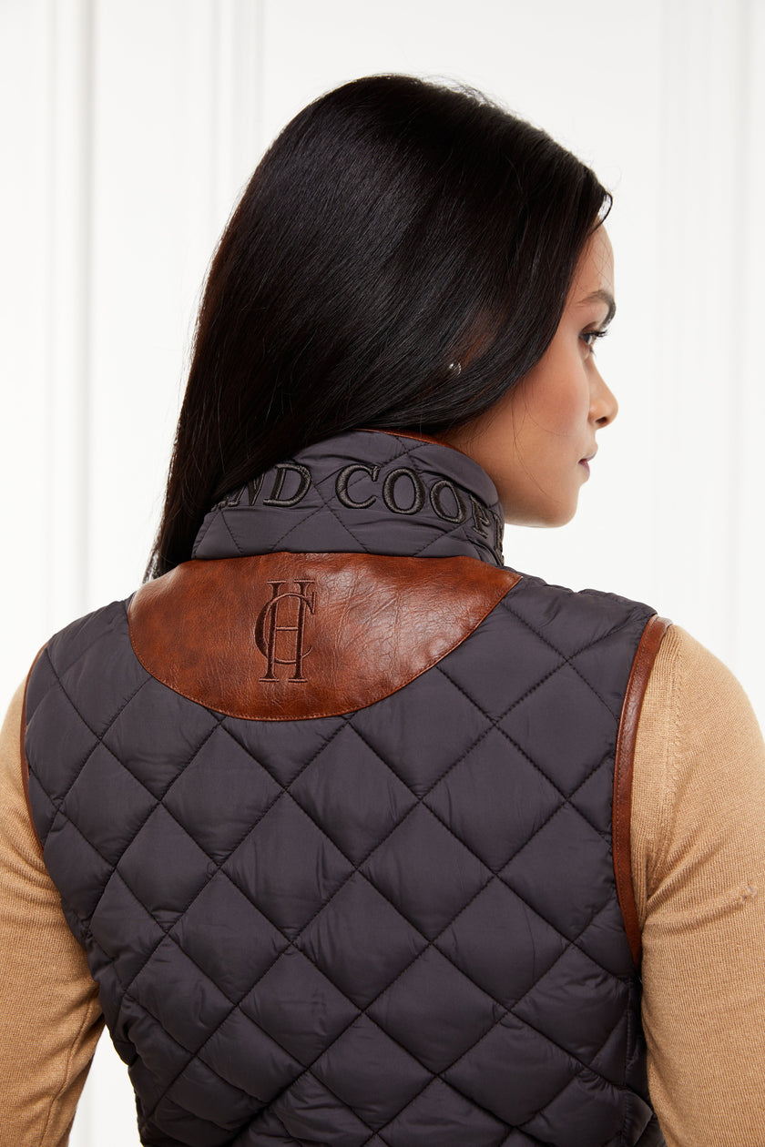 Country Quilted Gilet (Chocolate)