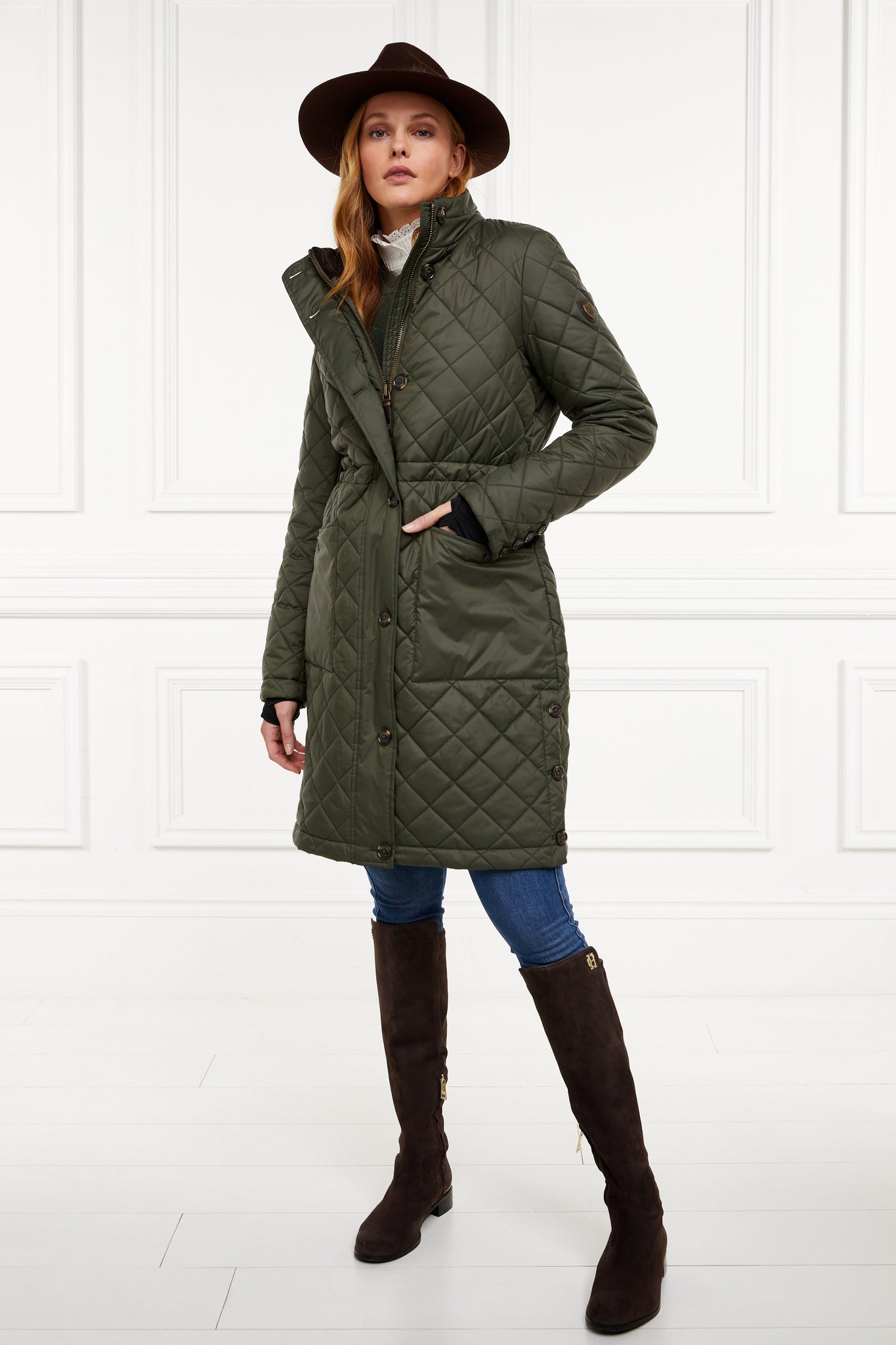 Painswick Quilted Coat (Twilight Khaki)