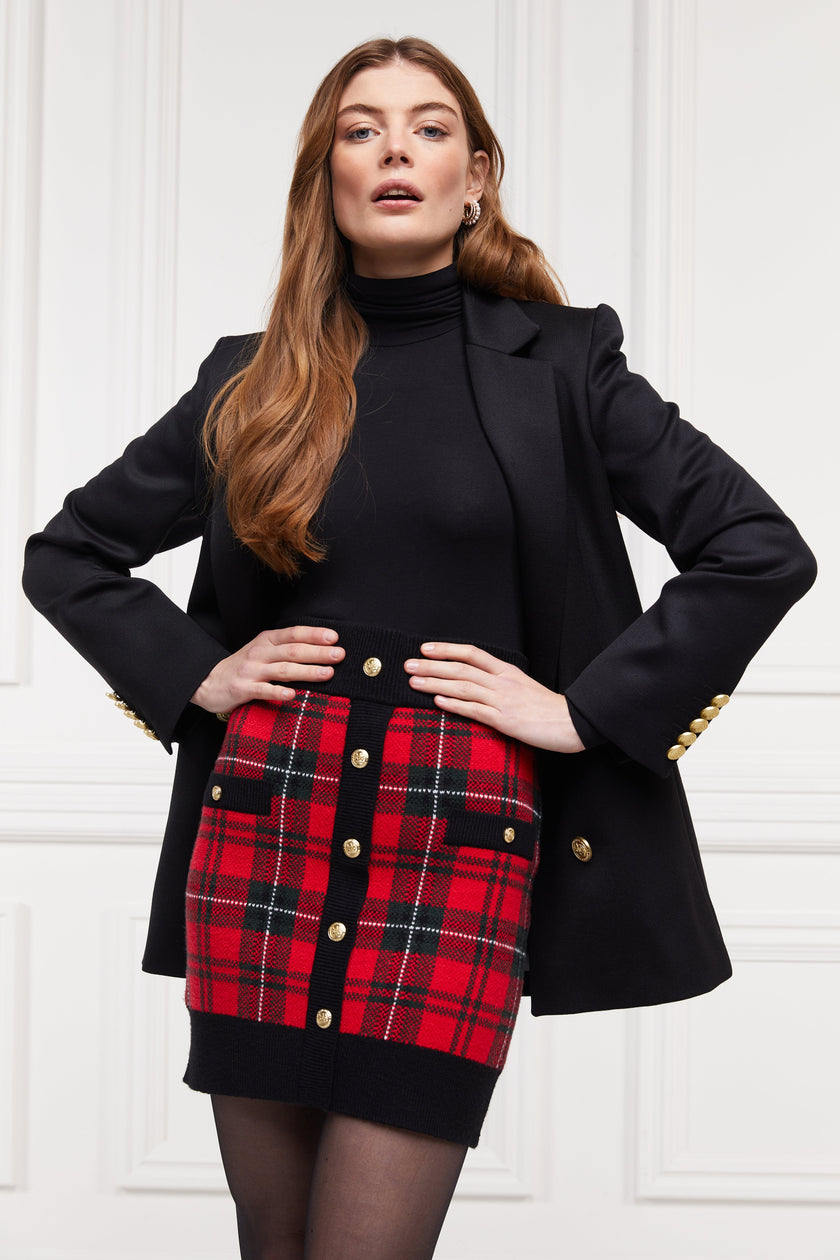 Hepburn Mini Skirt (Red Tartan)