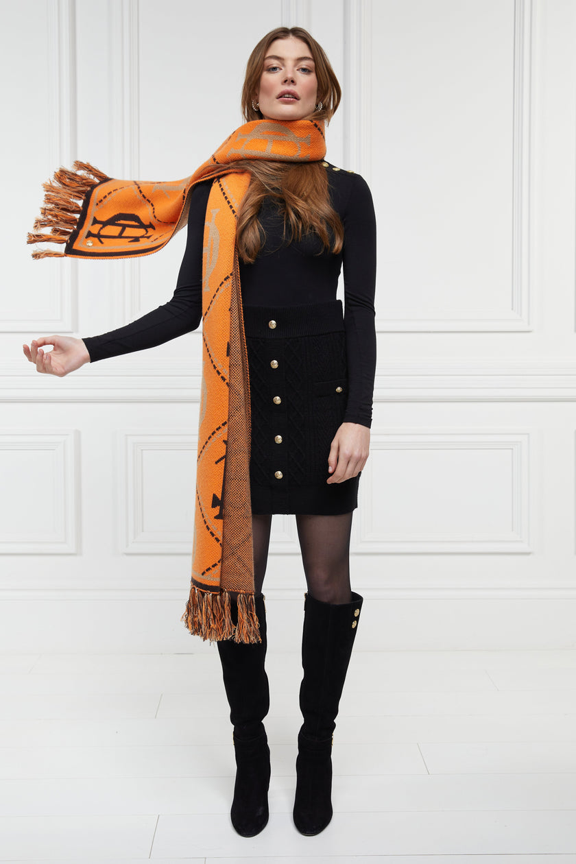 Monogram Scarf (Orange)