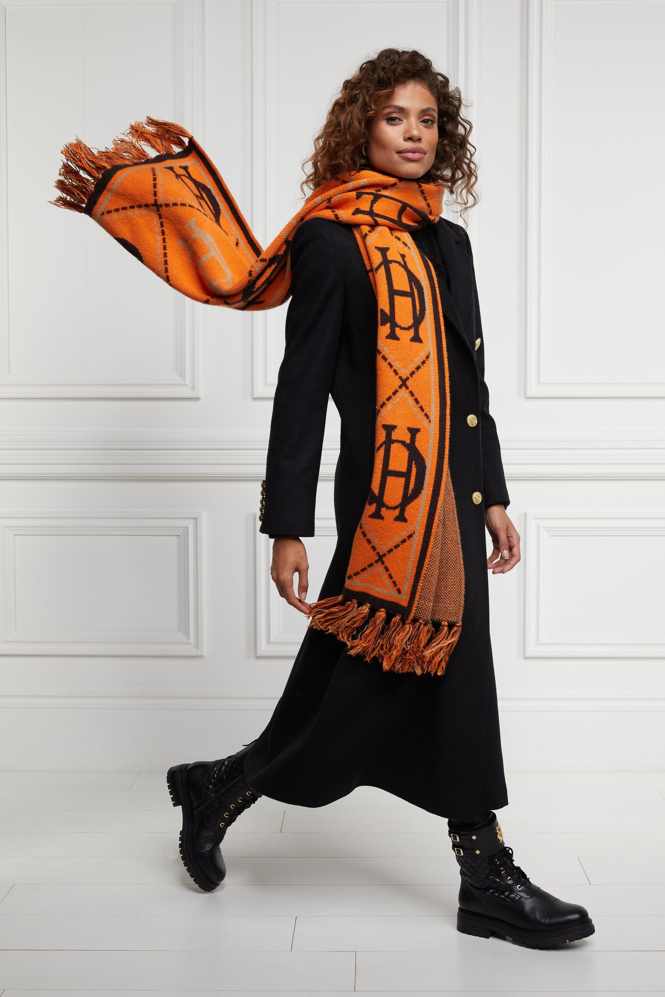 Monogram Scarf (Orange)