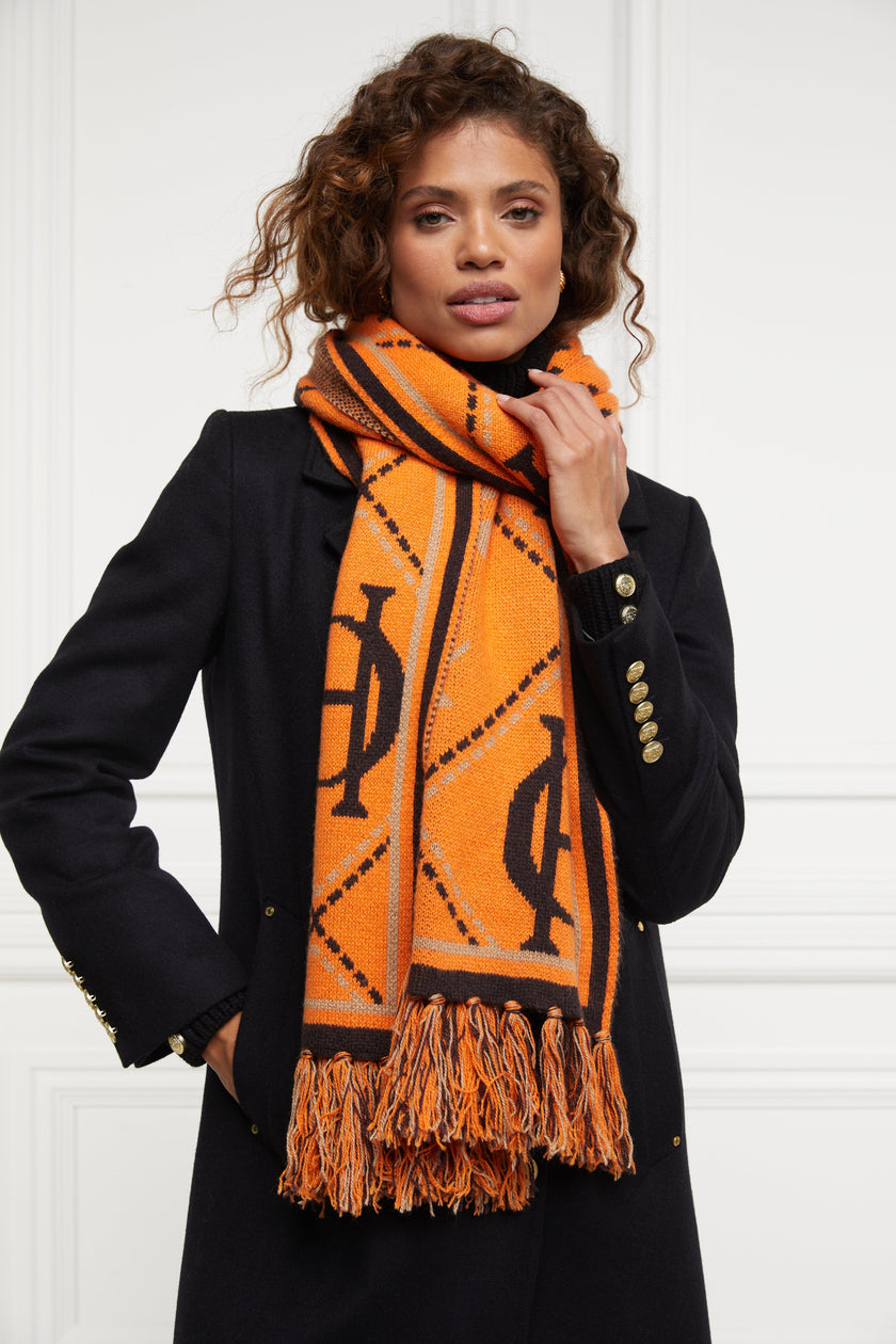 Monogram Scarf (Orange)