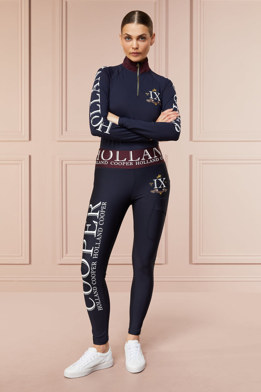 Heritage Logo Legging (Ink Navy)