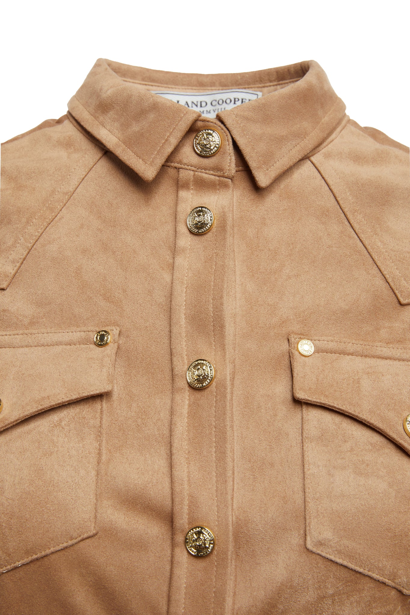 Western Suedette Shirt (Taupe)