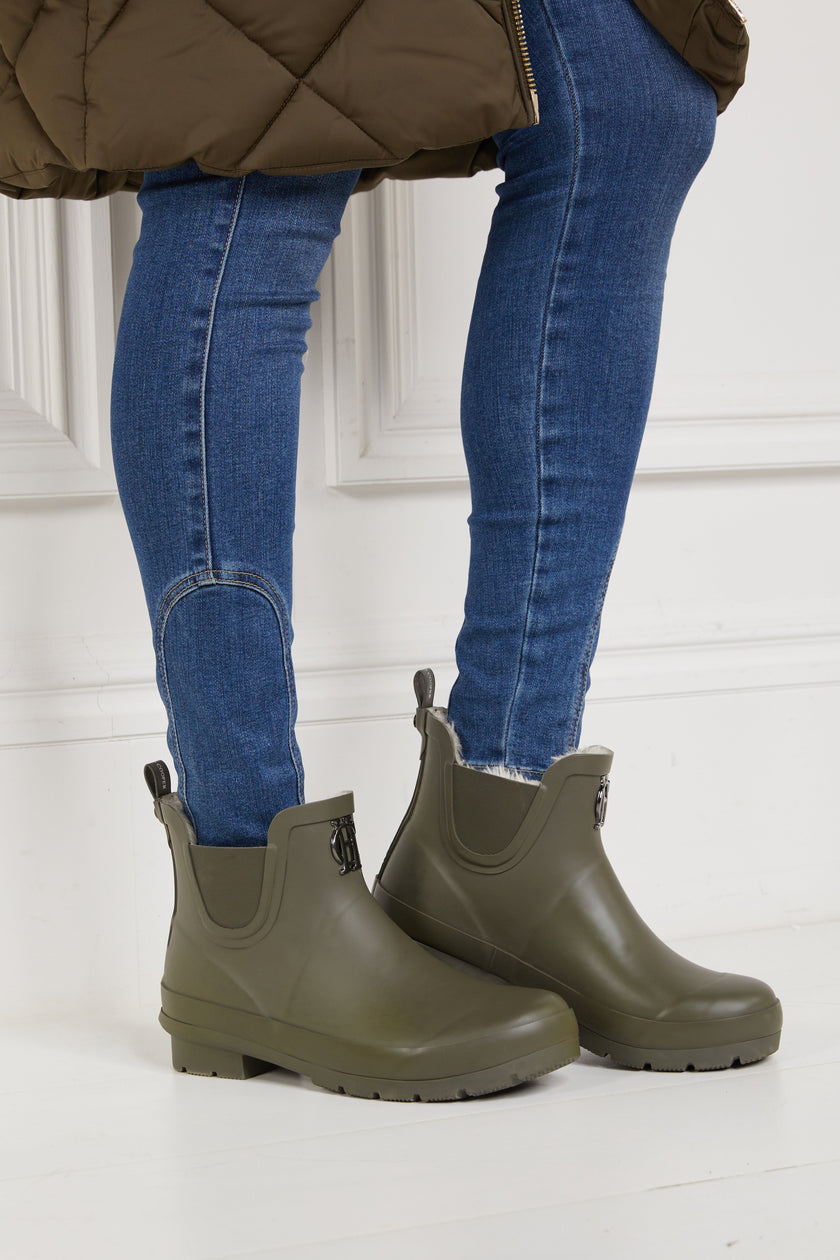 Rubber Chelsea Boot (Matte Green Gunmetal)