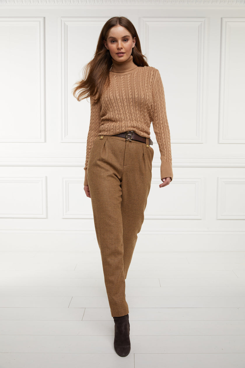 High Waisted Peg Trouser (Tawny)