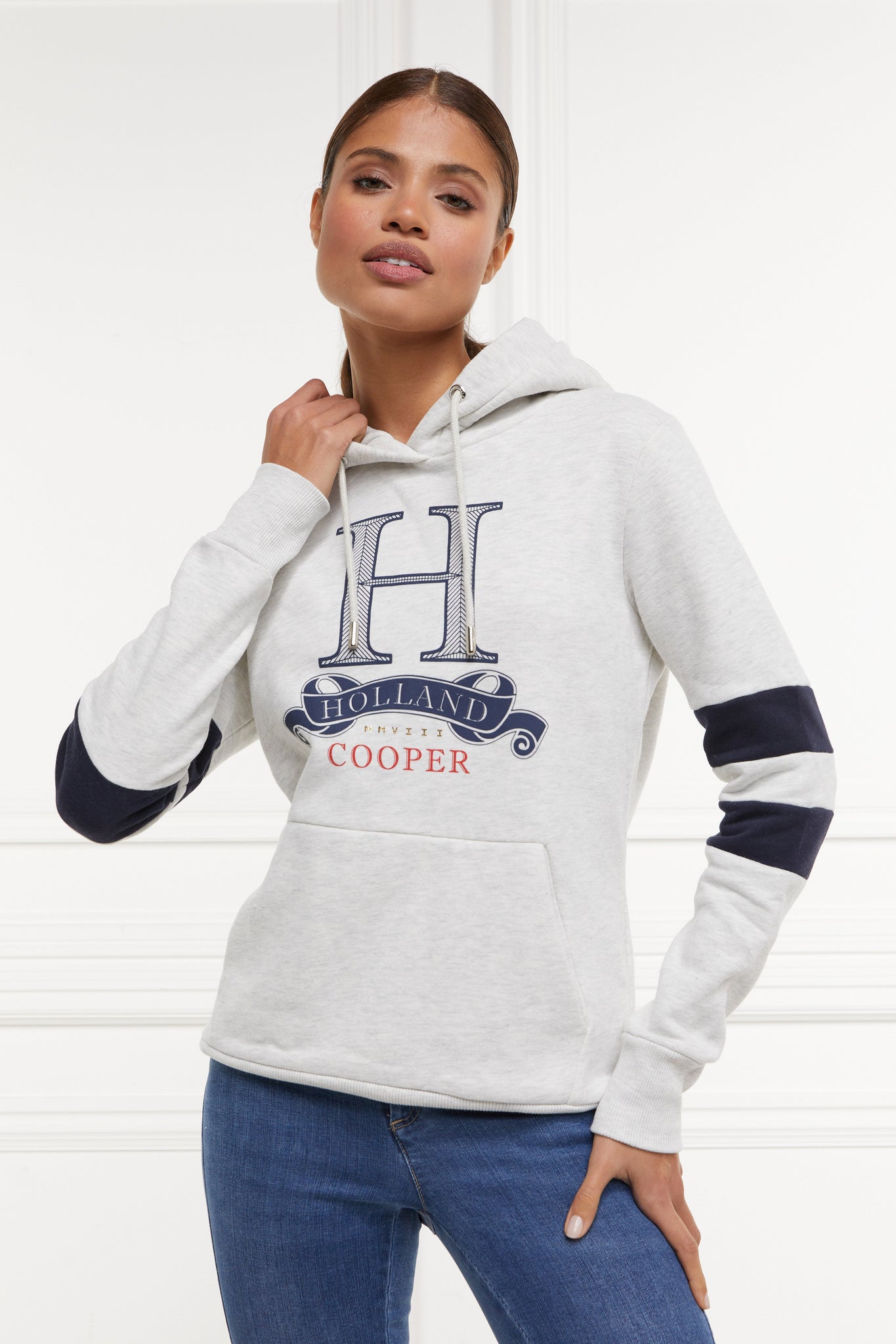 Super H Logo Hoodie (Ice Grey Marl)