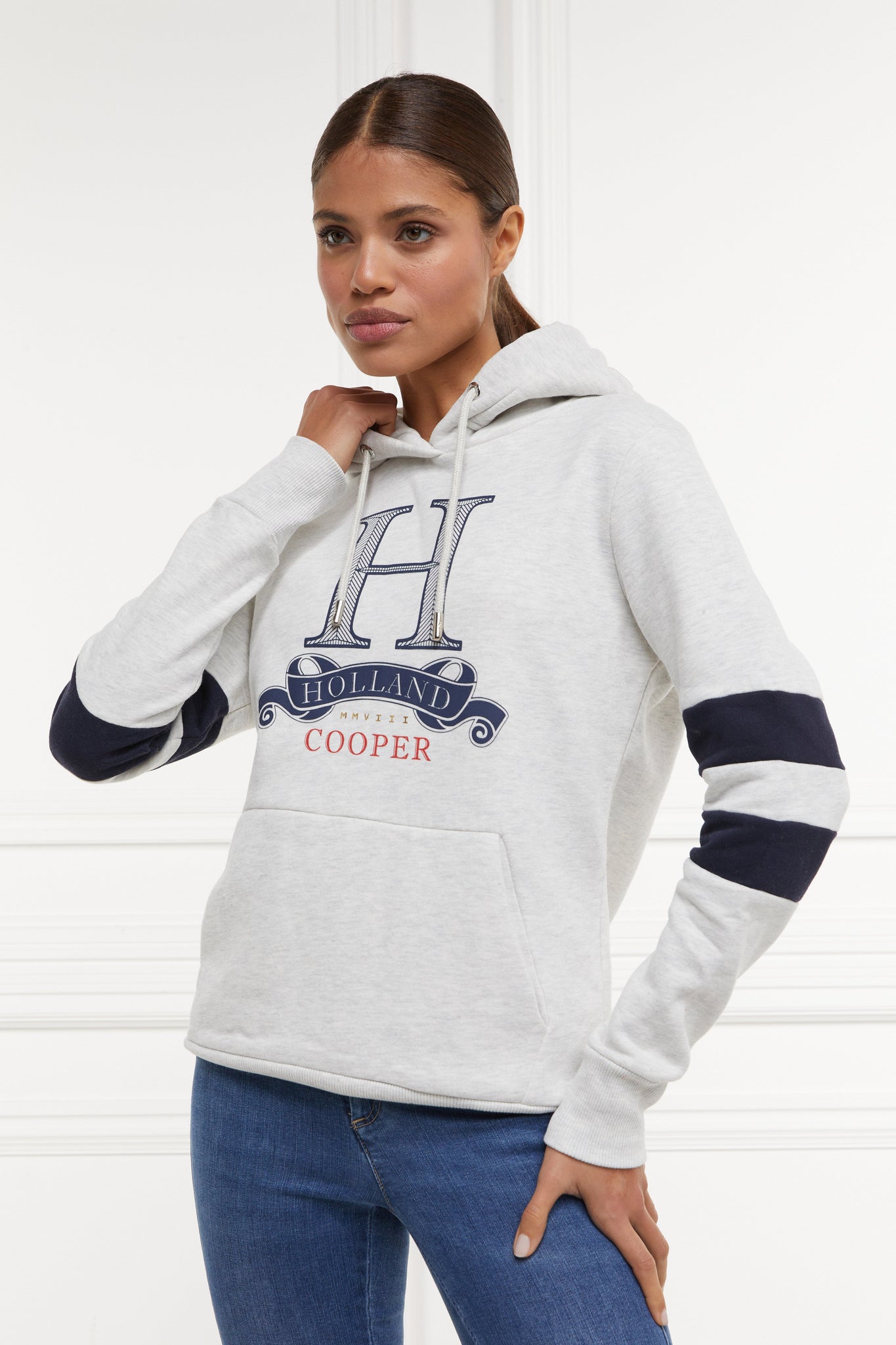 Super H Logo Hoodie (Ice Grey Marl)