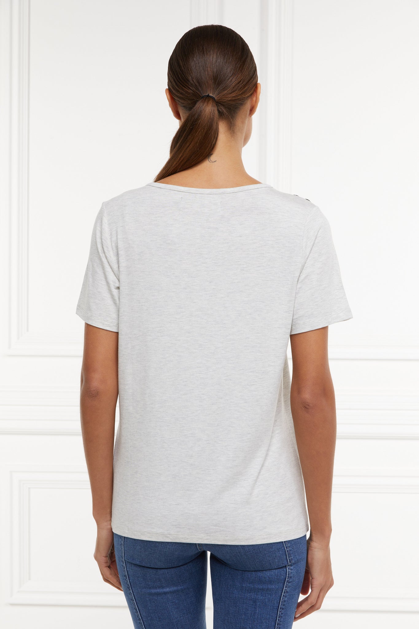 Relax Fit Crystal Crew Neck Tee (Ice Marl)