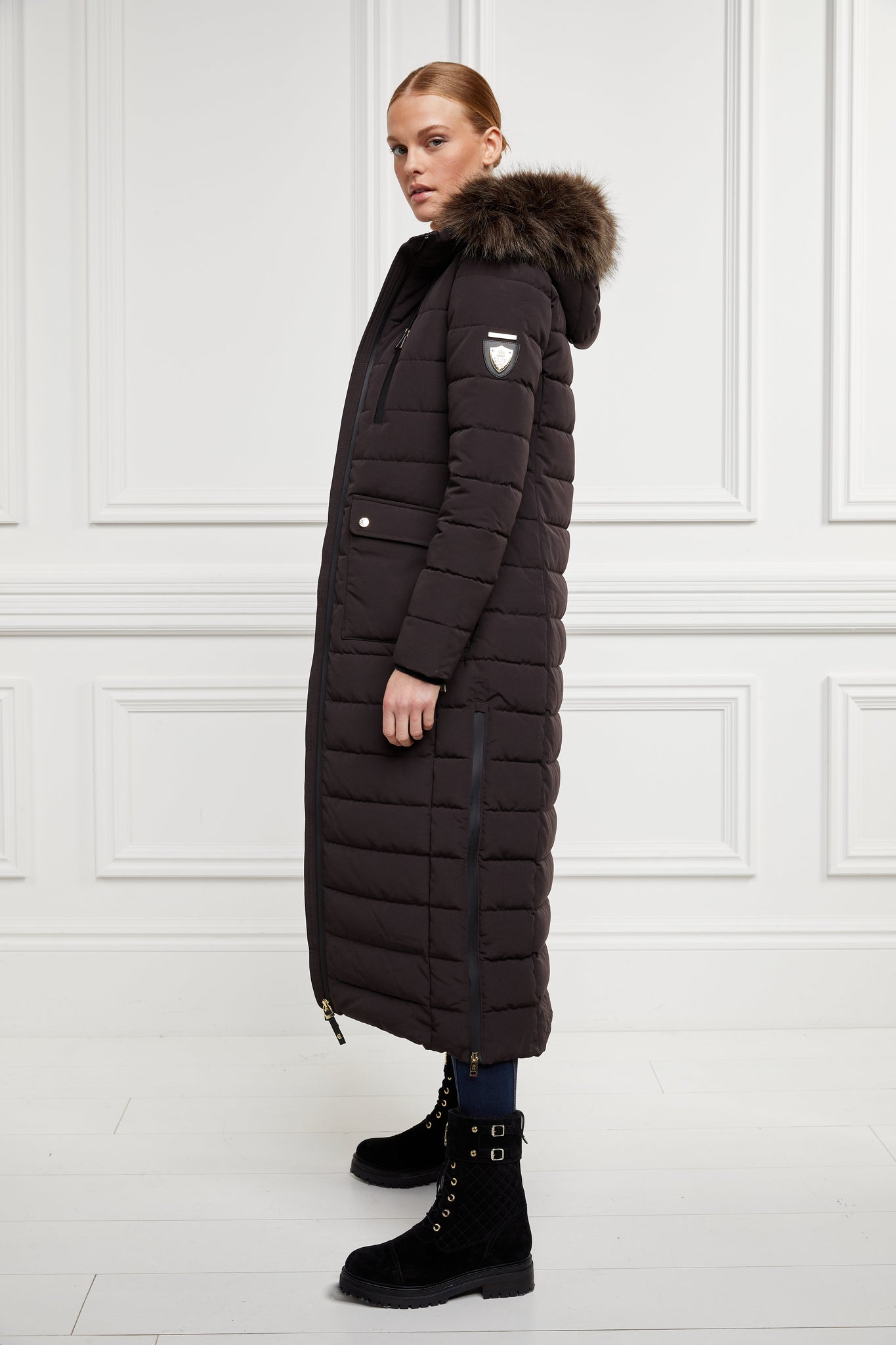 Finsworth Longline Coat (Chocolate)