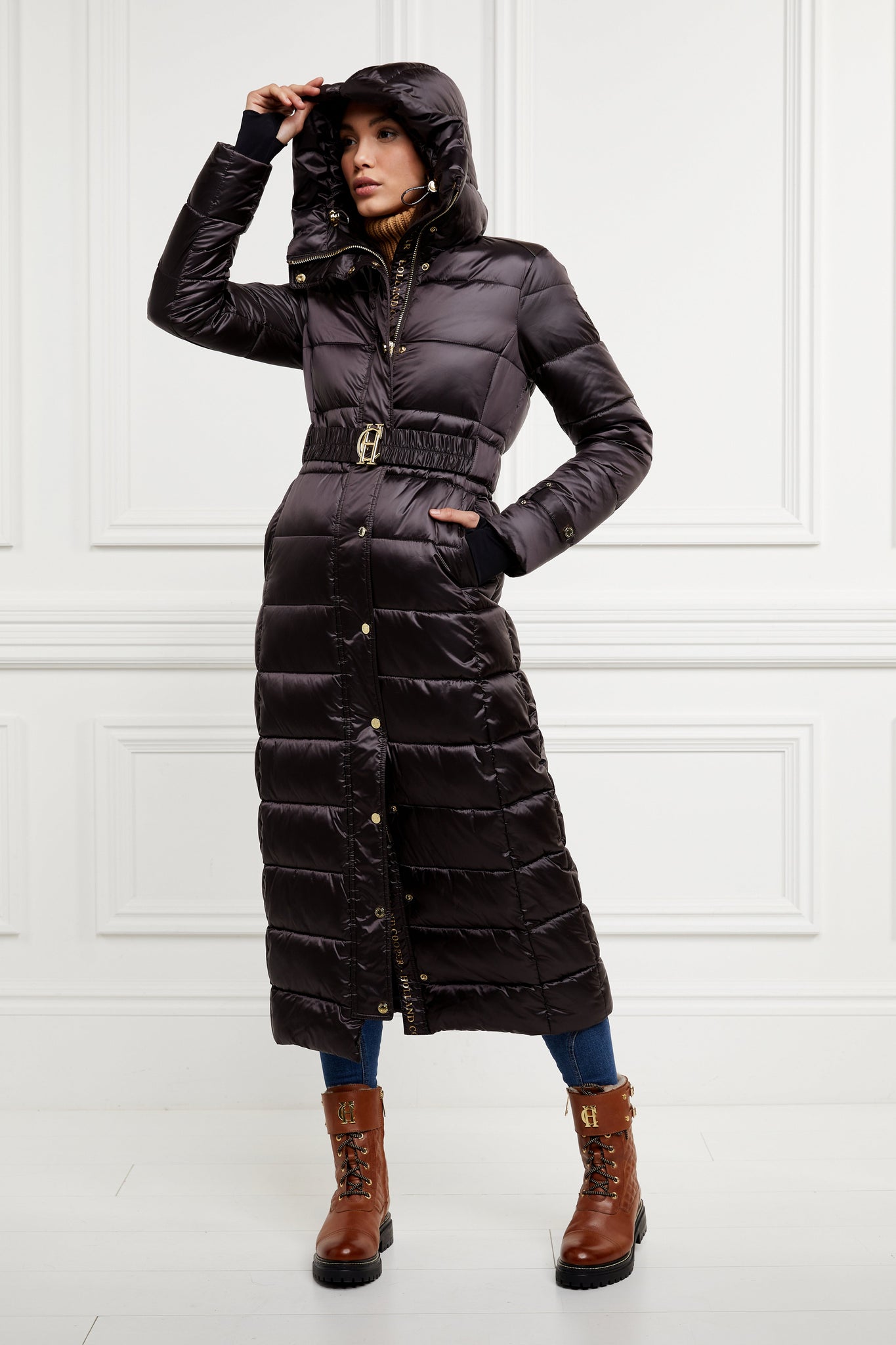 The Arosa Longline Coat (Chocolate)