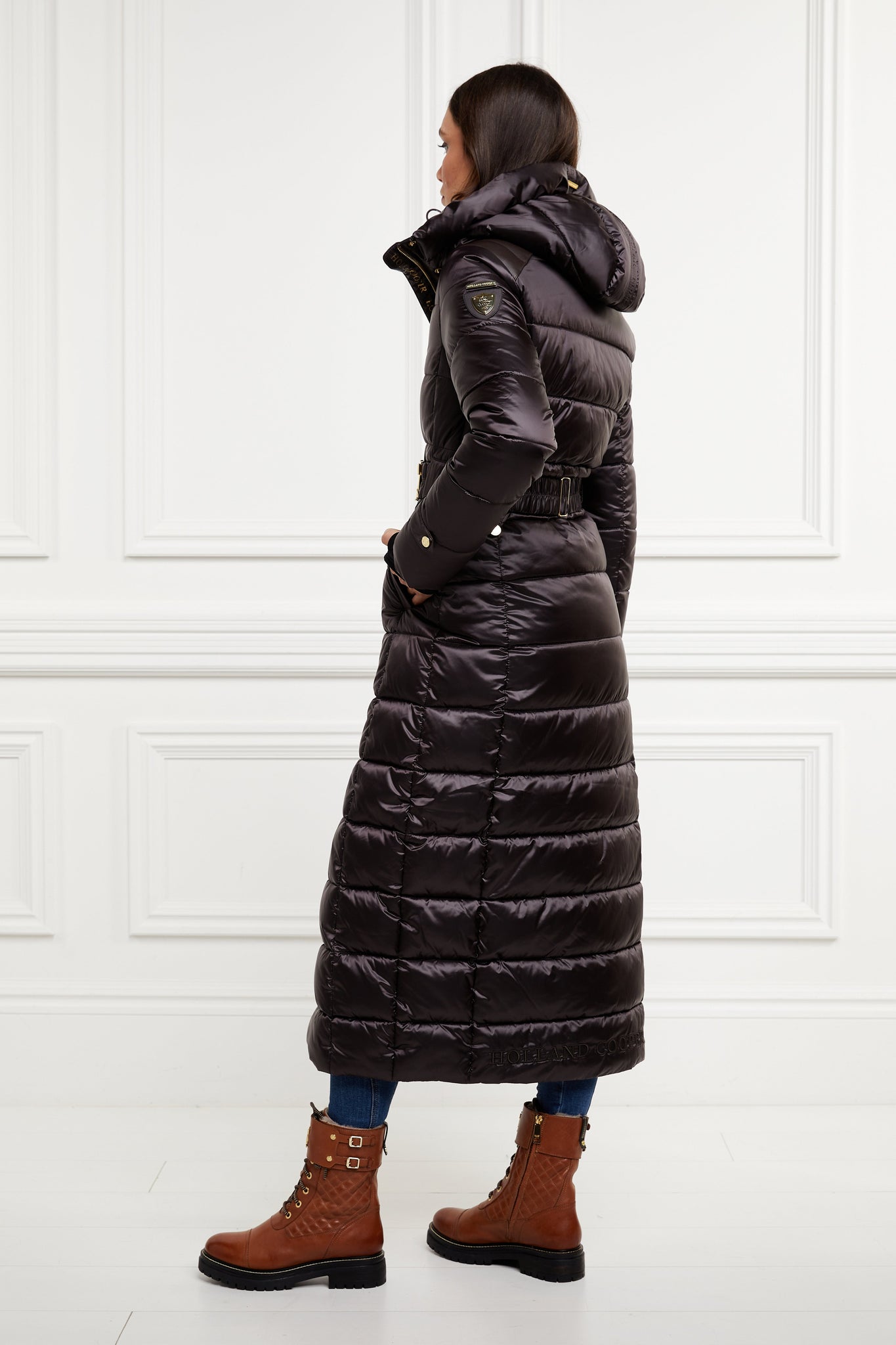 The Arosa Longline Coat (Chocolate)