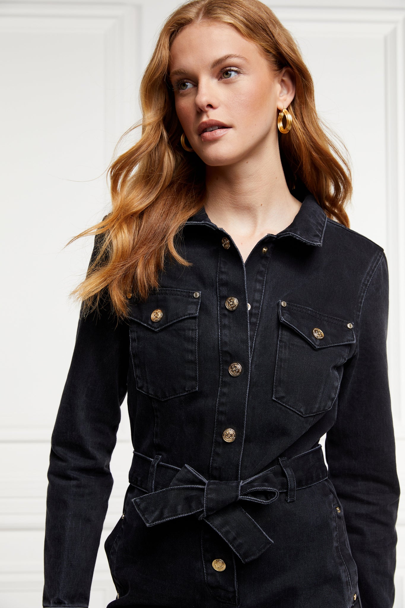 Denim Jumpsuit (Washed Black)