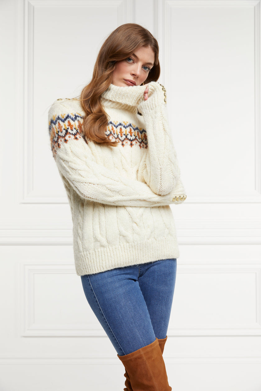 Heritage Cable Fairisle Knit (Cream)