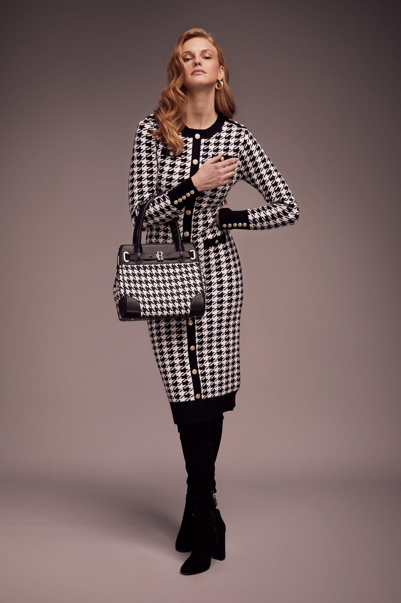 Ellenborough Mini Tote (Houndstooth)