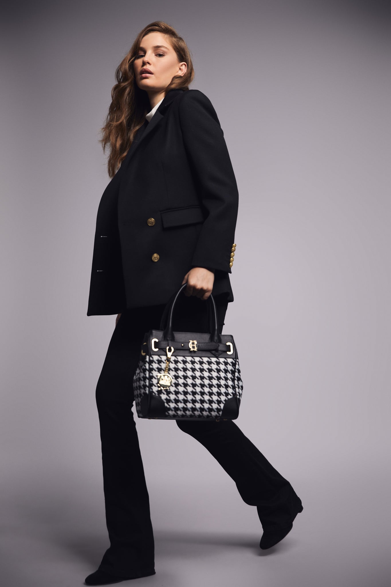 Ellenborough Mini Tote (Houndstooth)