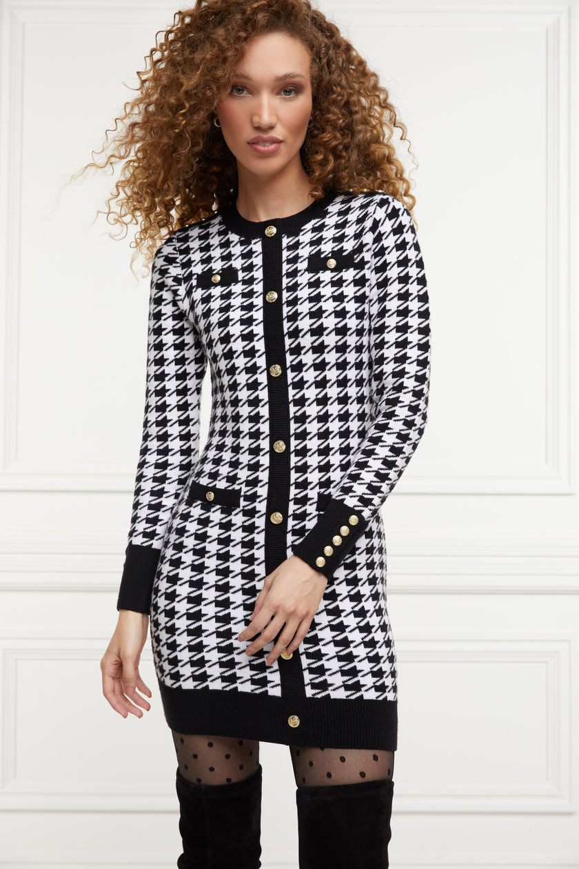 Hepburn Mini Dress (Houndstooth)